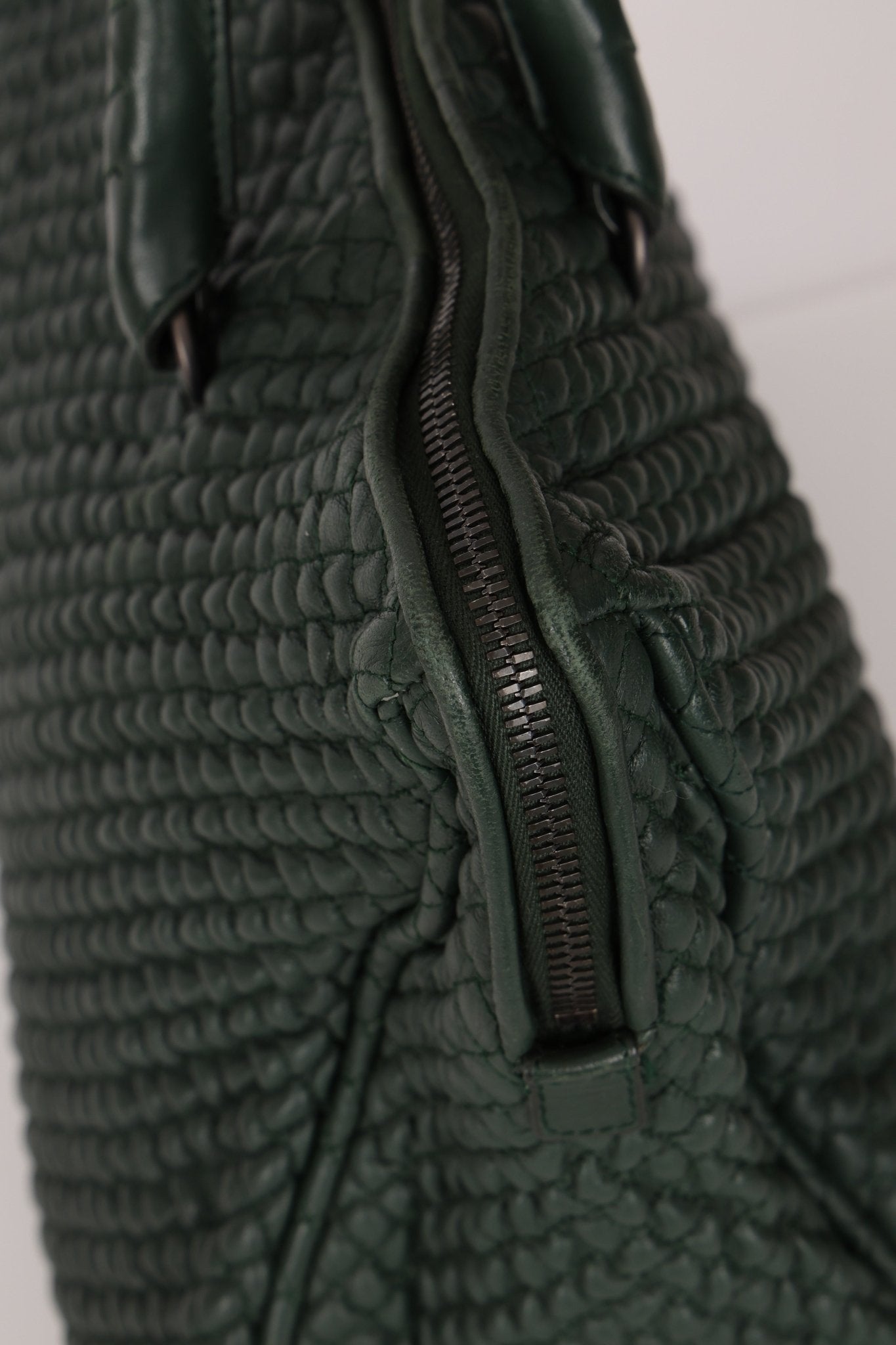 Bottega Veneta Intrecciato Bubble Green Quilted Bag - FashioNica