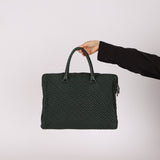 Bottega Veneta Intrecciato Bubble Green Quilted Bag - FashioNica