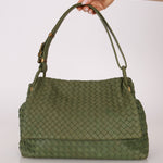 Bottega Veneta Intrecciato Cesta Hobo Flap Bag - FashioNica