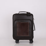 Bottega Veneta Intrecciato Cuir & Crocodile Carry On Suitcase - FashioNica