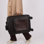 Bottega Veneta Intrecciato Cuir & Crocodile Carry On Suitcase - FashioNica
