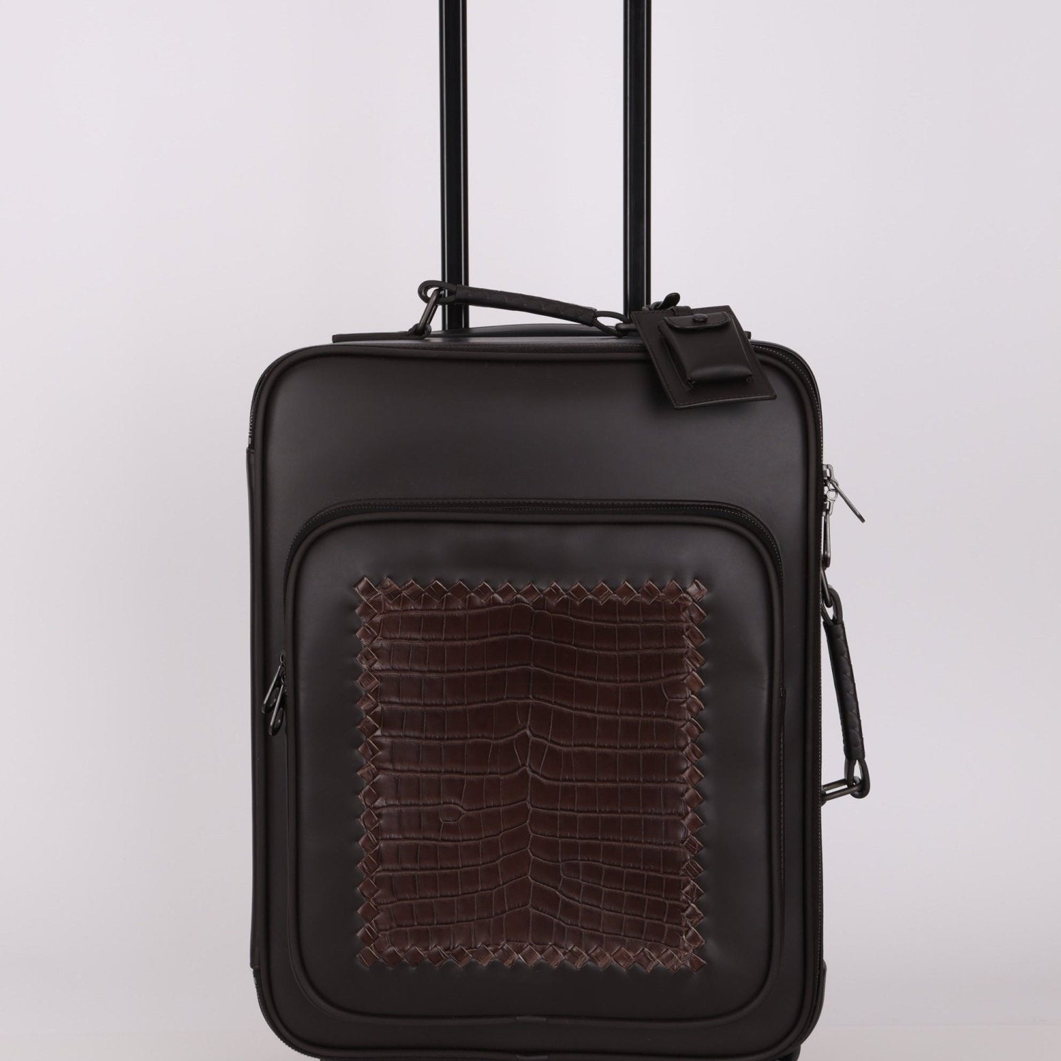 Bottega Veneta Intrecciato Cuir & Crocodile Carry On Suitcase - FashioNica