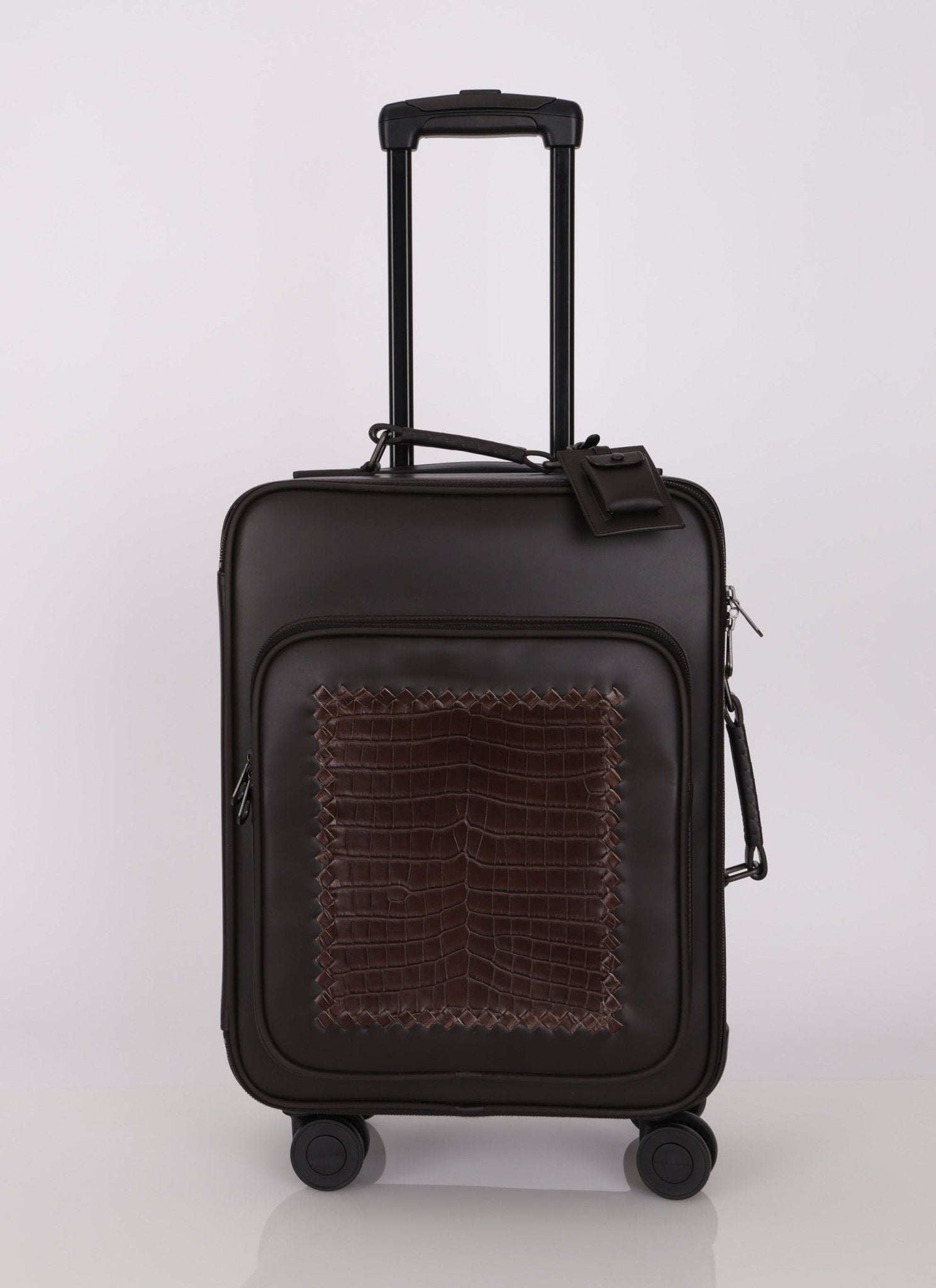 Bottega Veneta Intrecciato Cuir & Crocodile Carry On Suitcase - FashioNica