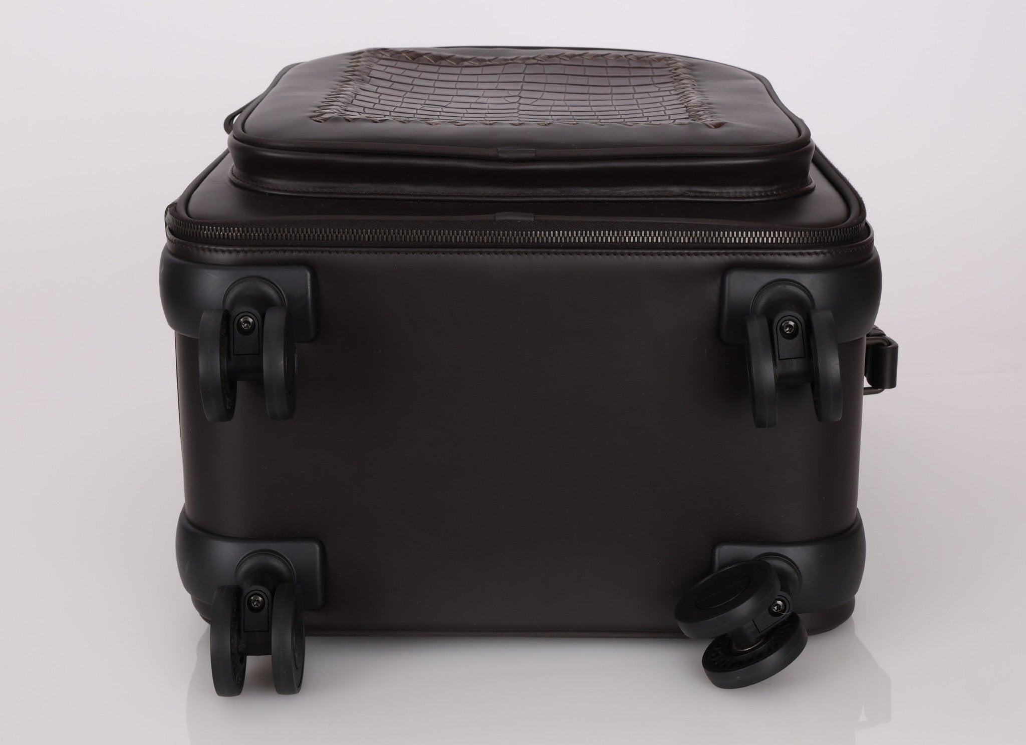 Bottega Veneta Intrecciato Cuir & Crocodile Carry On Suitcase - FashioNica