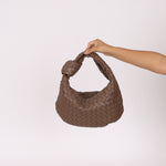 Bottega Veneta Intrecciato Dark Taupe Teen Jodie - FashioNica