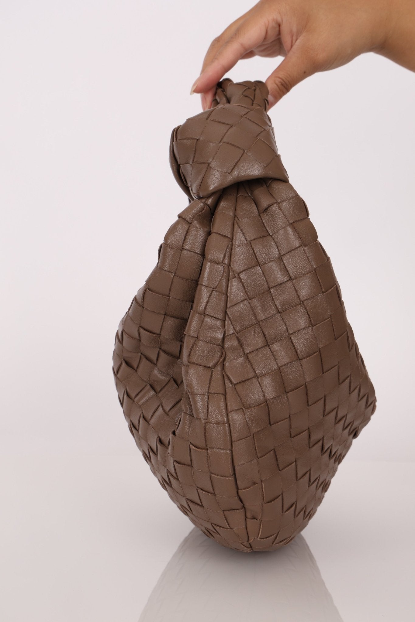 Bottega Veneta Intrecciato Dark Taupe Teen Jodie - FashioNica