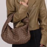 Bottega Veneta Intrecciato Dark Taupe Teen Jodie - FashioNica