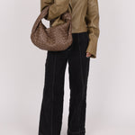 Bottega Veneta Intrecciato Dark Taupe Teen Jodie - FashioNica