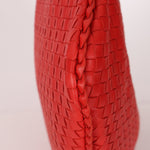 Bottega Veneta Intrecciato Red Hobo w/ Mirror - FashioNica