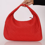 Bottega Veneta Intrecciato Red Hobo w/ Mirror - FashioNica