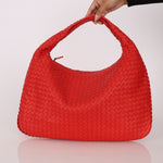 Bottega Veneta Intrecciato Red Hobo w/ Mirror - FashioNica