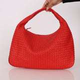 Bottega Veneta Intrecciato Red Hobo w/ Mirror - FashioNica