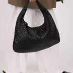 Bottega Veneta Intrecciato Small Black Hobo - FashioNica