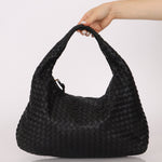 Bottega Veneta Intrecciato Small Black Hobo - FashioNica
