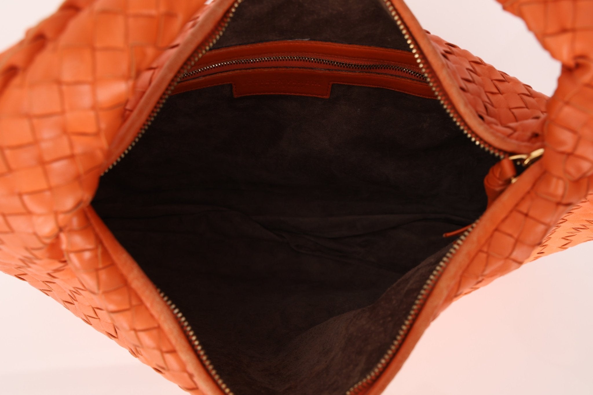 Bottega Veneta Lambskin Clementine Intrecciato Medium Hobo - FashioNica