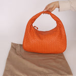 Bottega Veneta Lambskin Clementine Intrecciato Medium Hobo - FashioNica