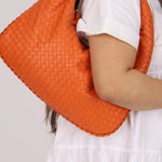 Bottega Veneta Lambskin Clementine Intrecciato Medium Hobo - FashioNica