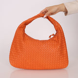 Bottega Veneta Lambskin Clementine Intrecciato Medium Hobo - FashioNica