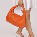 Bottega Veneta Lambskin Clementine Intrecciato Medium Hobo - FashioNica