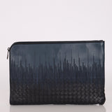 Bottega Veneta Lambskin Intrecciato Embroidered Degrade Clutch - FashioNica