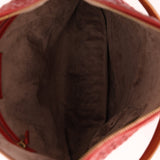 Bottega Veneta Lambskin Red Intrecciato Papier Shoulder Bag - FashioNica