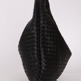 Bottega Veneta Large Intrecciato Black Hobo w Mirror - FashioNica