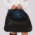 Bottega Veneta Large Intrecciato Black Hobo w Mirror - FashioNica