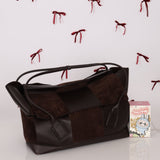 Bottega Veneta Maxi Suede & Leather Intrecciato XL Arco Tote - FashioNica