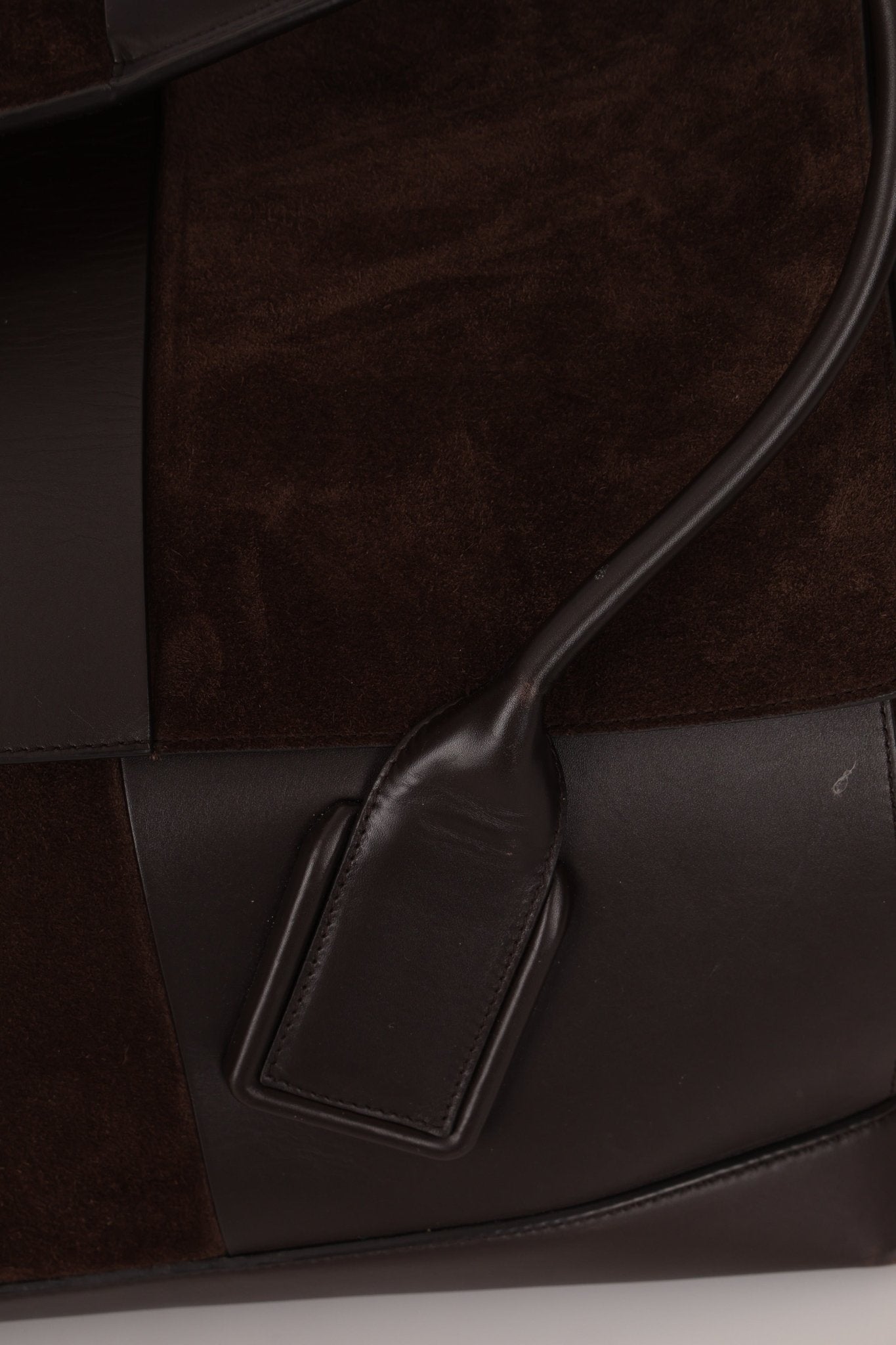 Bottega Veneta Maxi Suede & Leather Intrecciato XL Arco Tote - FashioNica