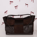 Bottega Veneta Maxi Suede & Leather Intrecciato XL Arco Tote - FashioNica