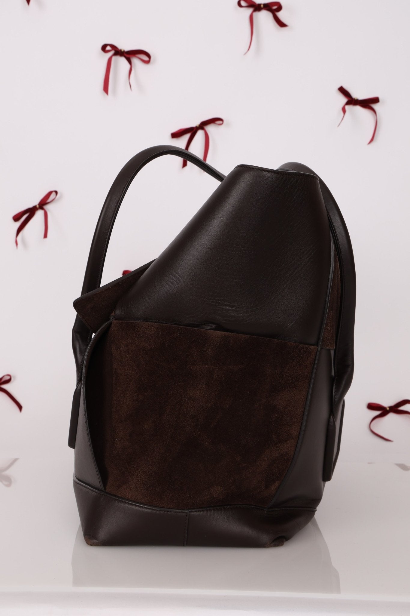 Bottega Veneta Maxi Suede & Leather Intrecciato XL Arco Tote - FashioNica