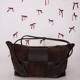 Bottega Veneta Maxi Suede & Leather Intrecciato XL Arco Tote - FashioNica