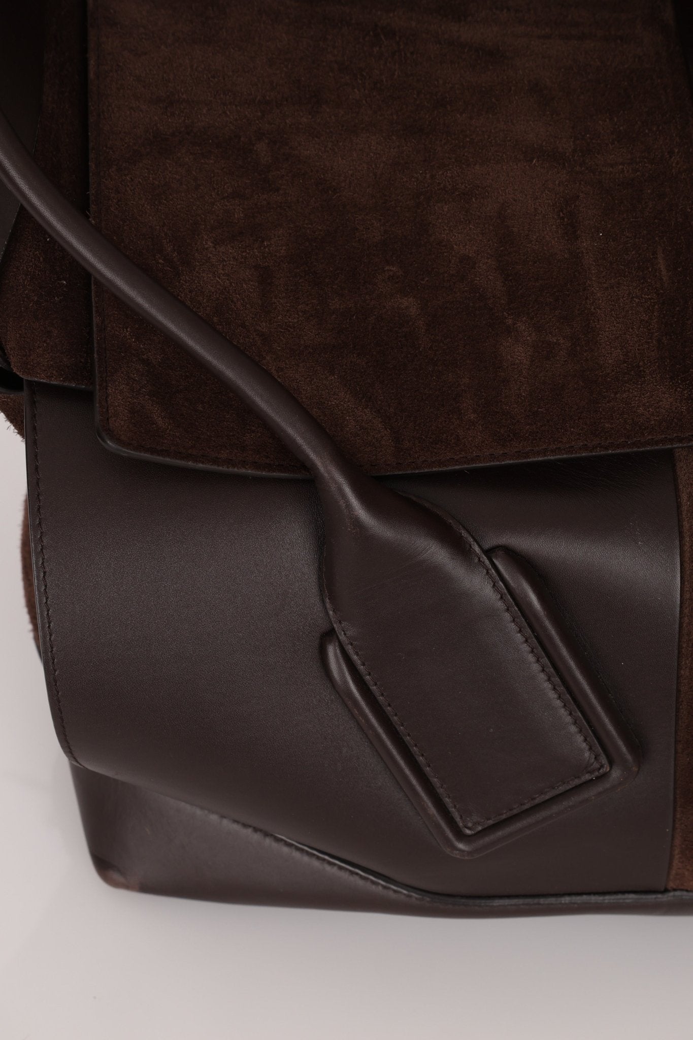 Bottega Veneta Maxi Suede & Leather Intrecciato XL Arco Tote - FashioNica