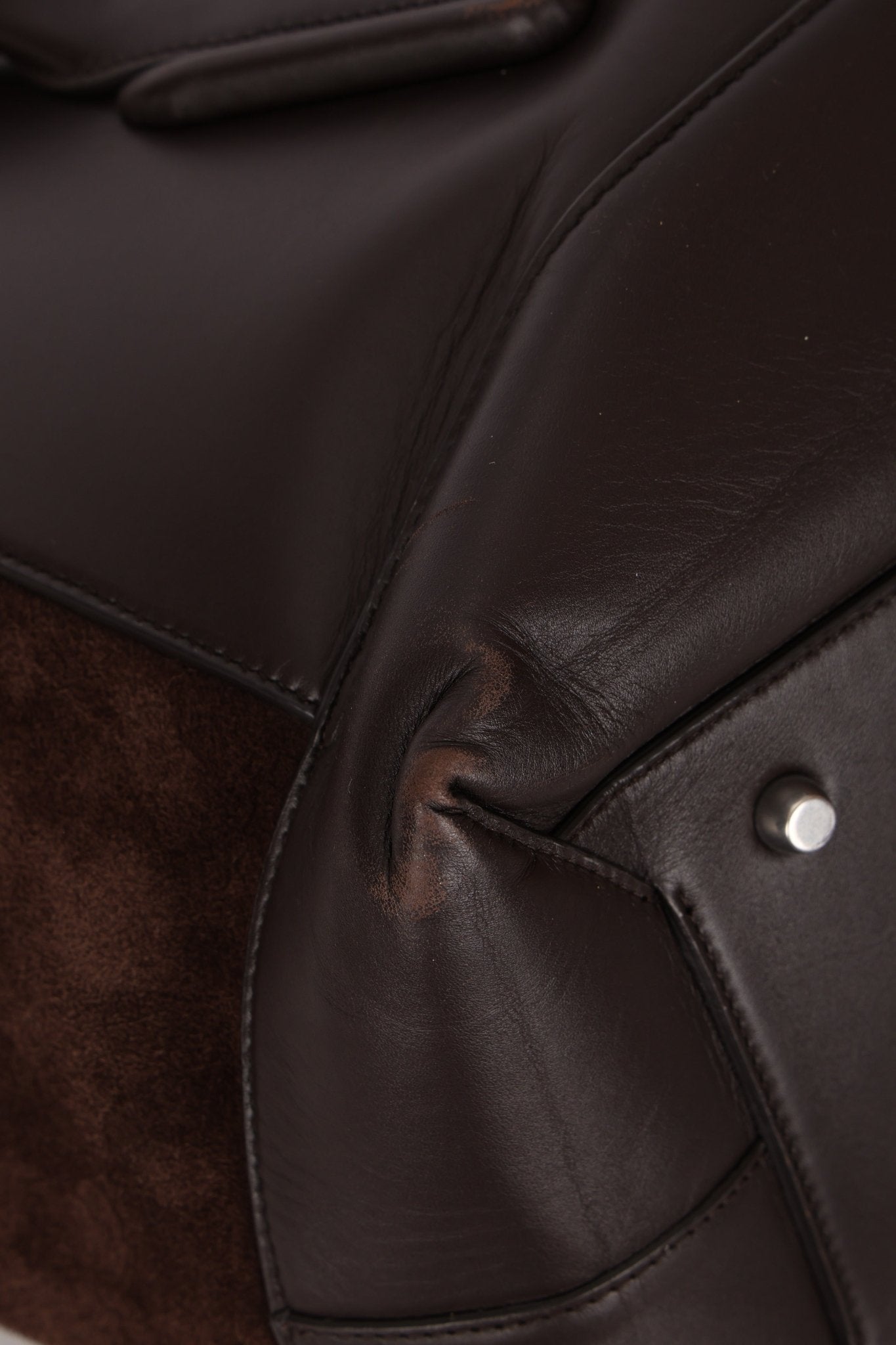 Bottega Veneta Maxi Suede & Leather Intrecciato XL Arco Tote - FashioNica