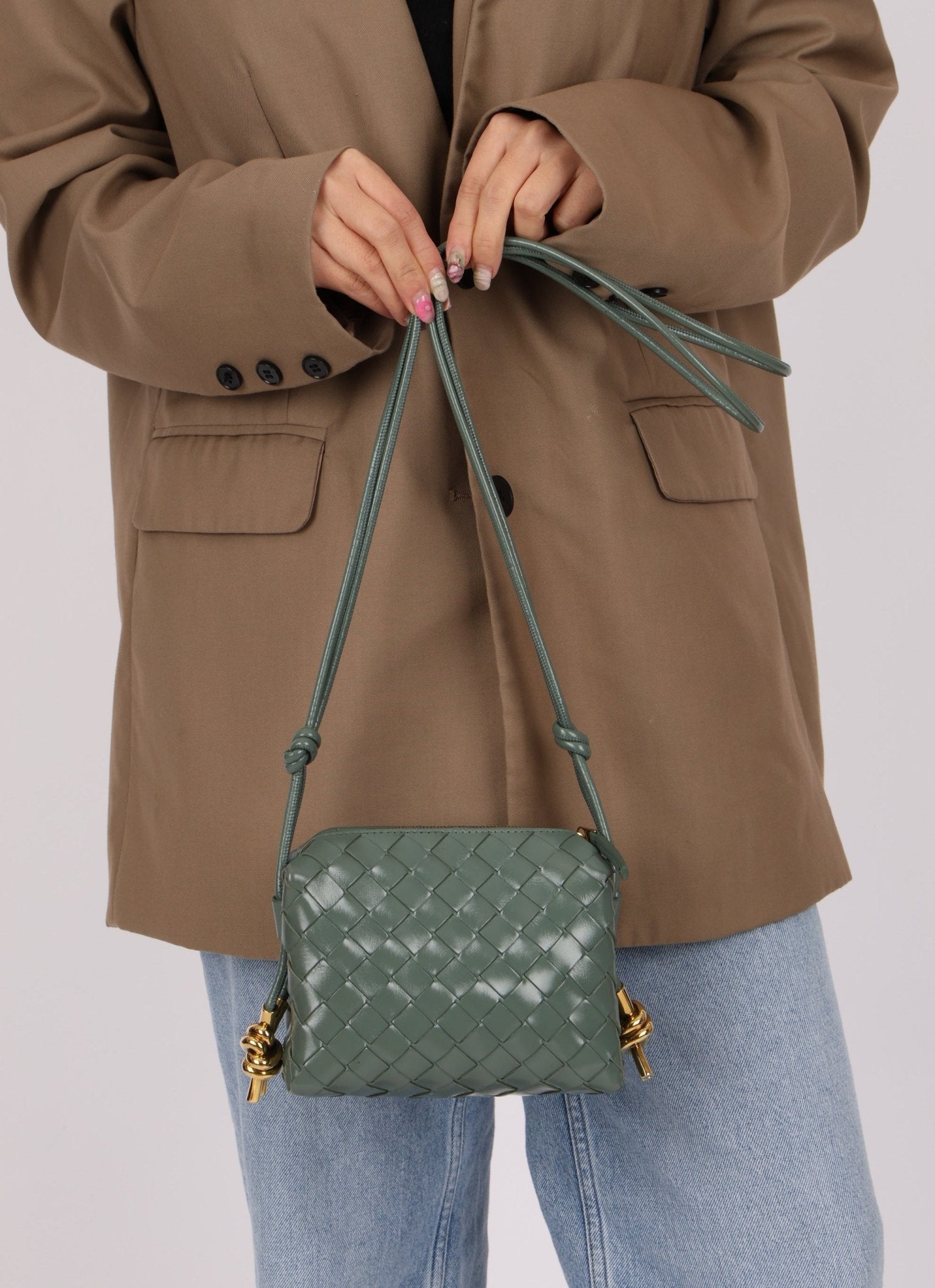 Bottega Veneta Mini Loop Intrecciato Polished Leather Camera Bag - FashioNica