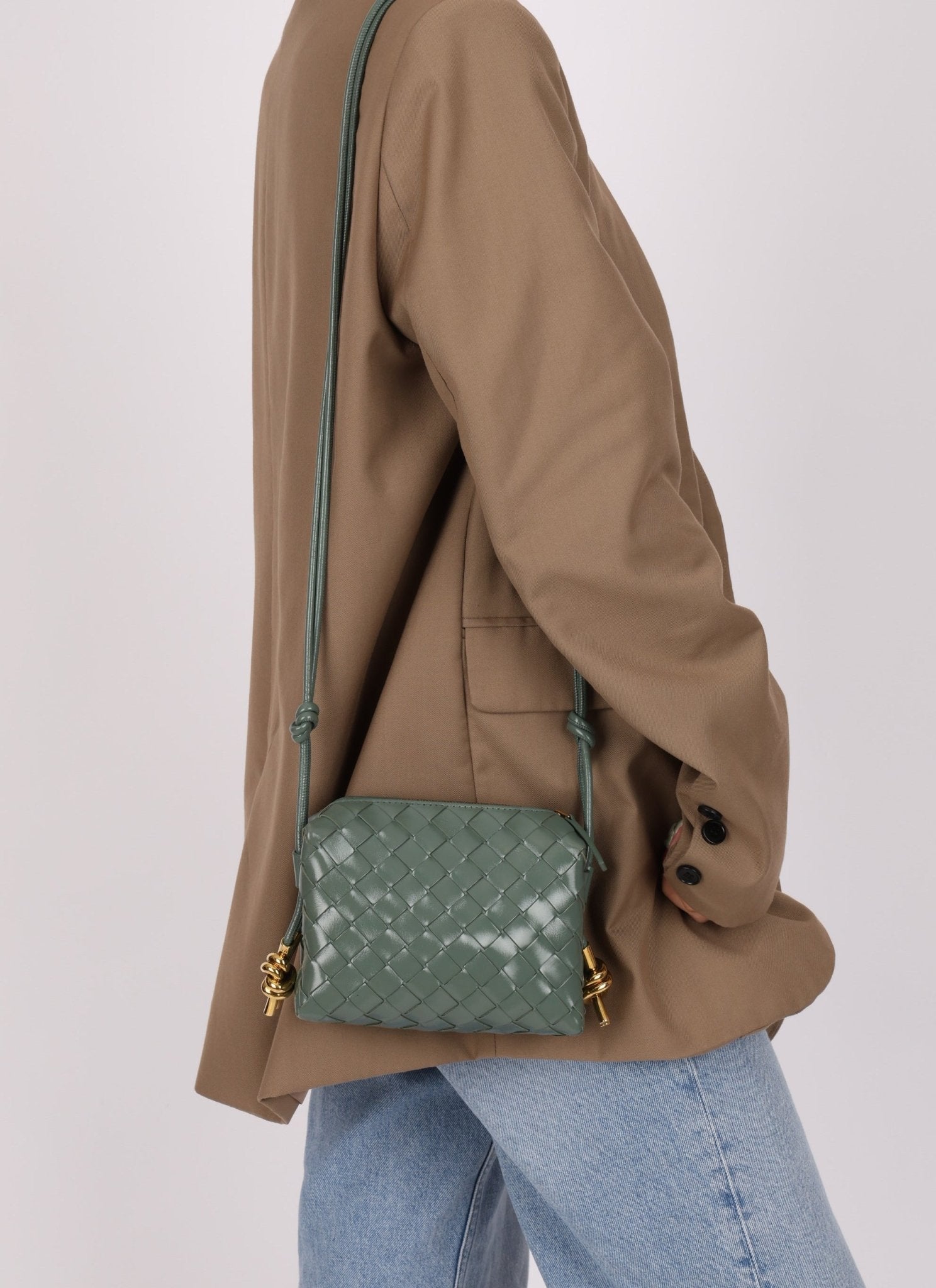 Bottega Veneta Mini Loop Intrecciato Polished Leather Camera Bag - FashioNica