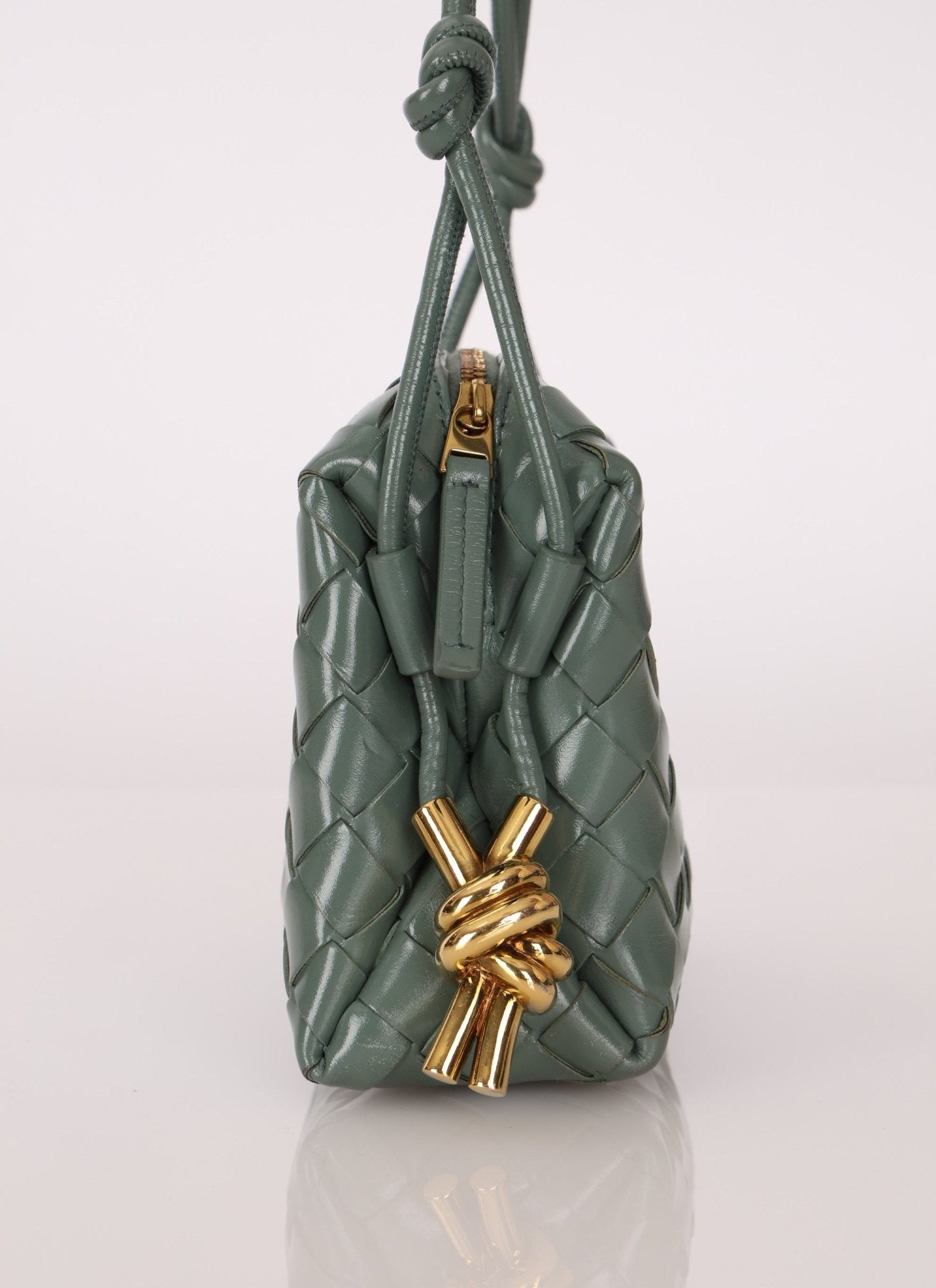 Bottega Veneta Mini Loop Intrecciato Polished Leather Camera Bag - FashioNica