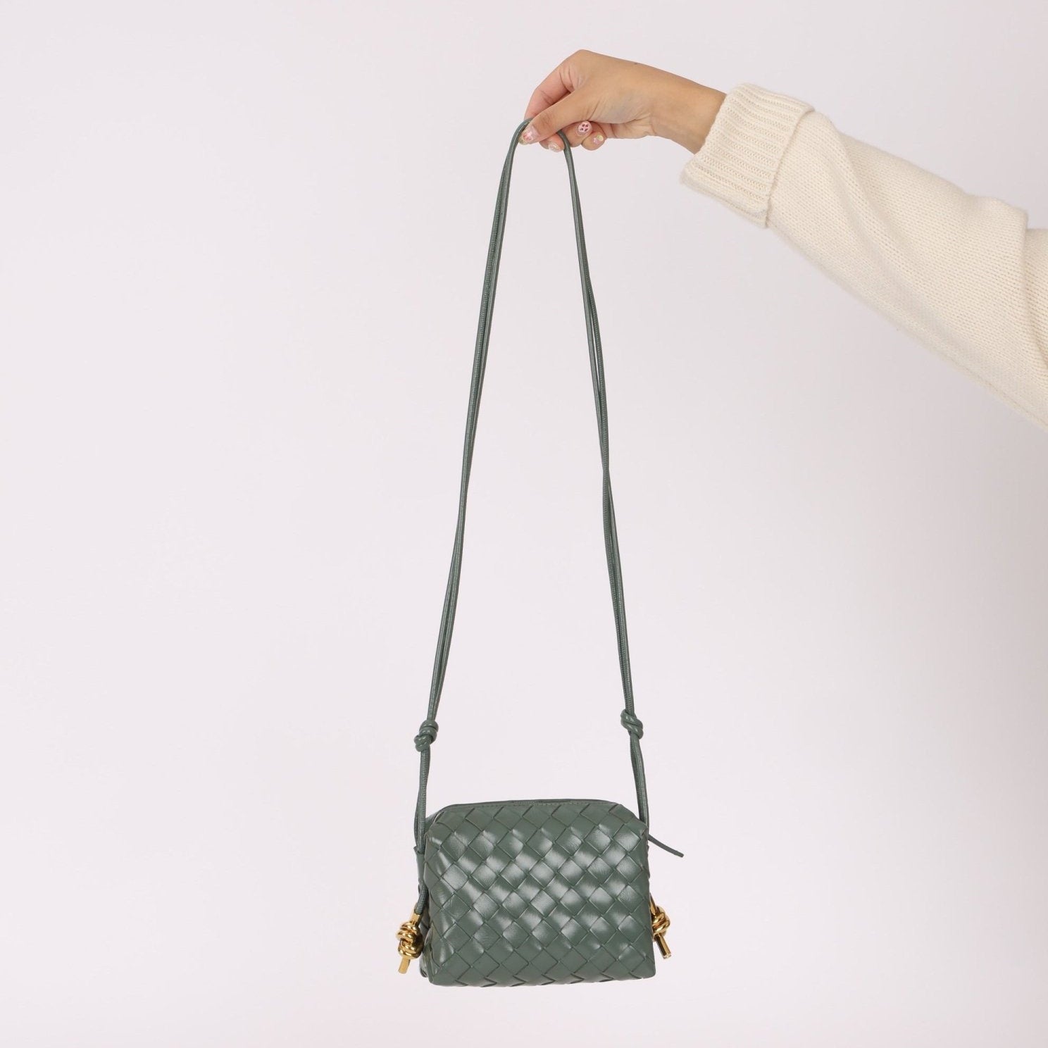 Bottega Veneta Mini Loop Intrecciato Polished Leather Camera Bag - FashioNica