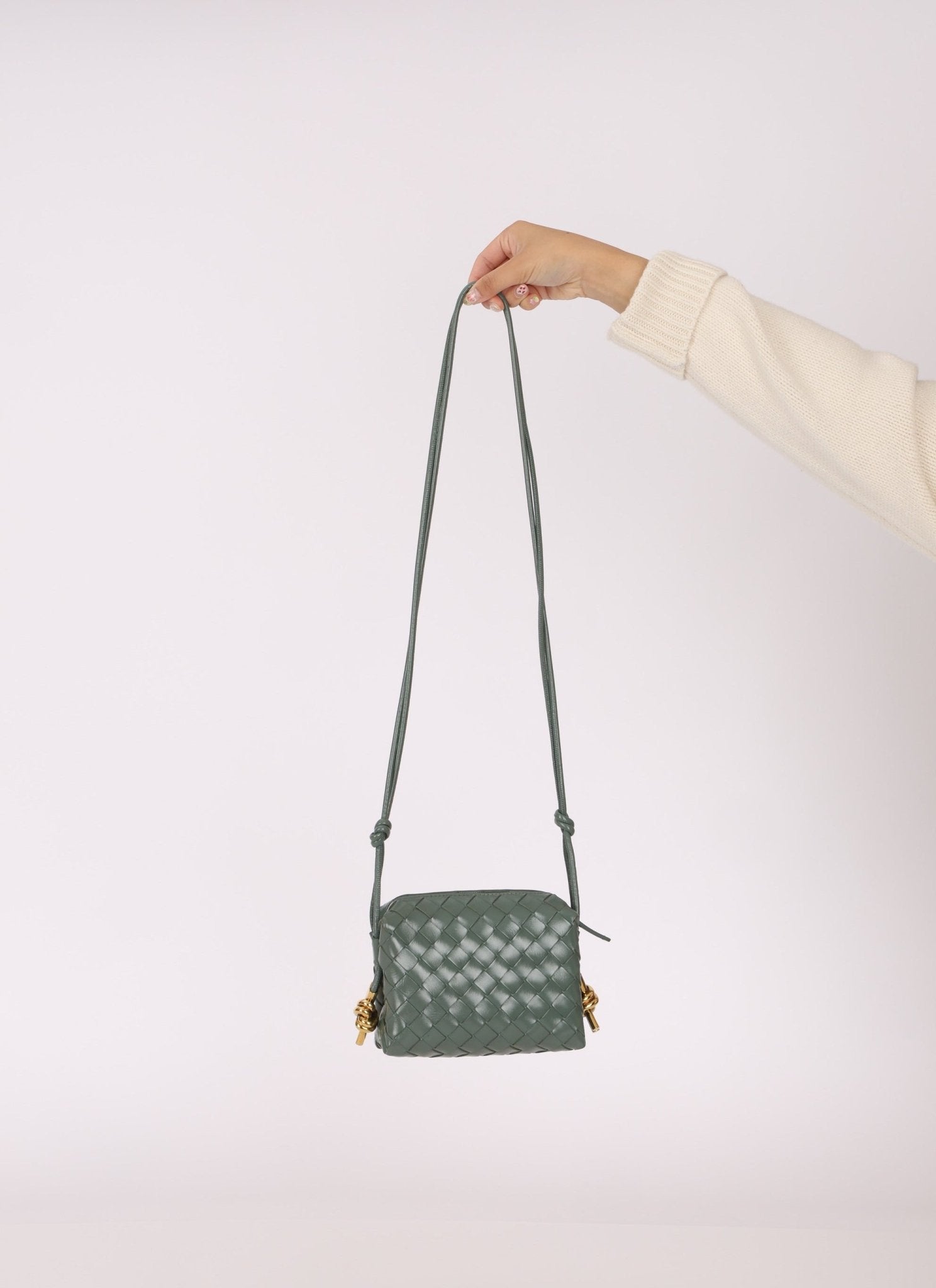 Bottega Veneta Mini Loop Intrecciato Polished Leather Camera Bag - FashioNica