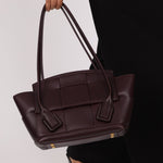 Bottega Veneta Prune Maxi Intrecciato Arco Flap - FashioNica
