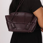 Bottega Veneta Prune Maxi Intrecciato Arco Flap - FashioNica