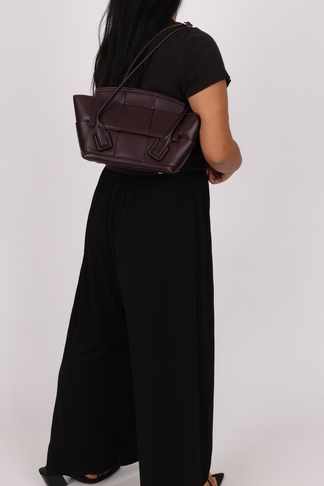 Bottega Veneta Prune Maxi Intrecciato Arco Flap - FashioNica