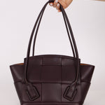Bottega Veneta Prune Maxi Intrecciato Arco Flap - FashioNica