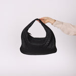 Bottega Veneta Small Intrecciato Black Hobo - FashioNica