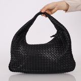 Bottega Veneta Small Intrecciato Black Hobo - FashioNica