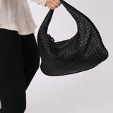 Bottega Veneta Small Intrecciato Black Hobo - FashioNica