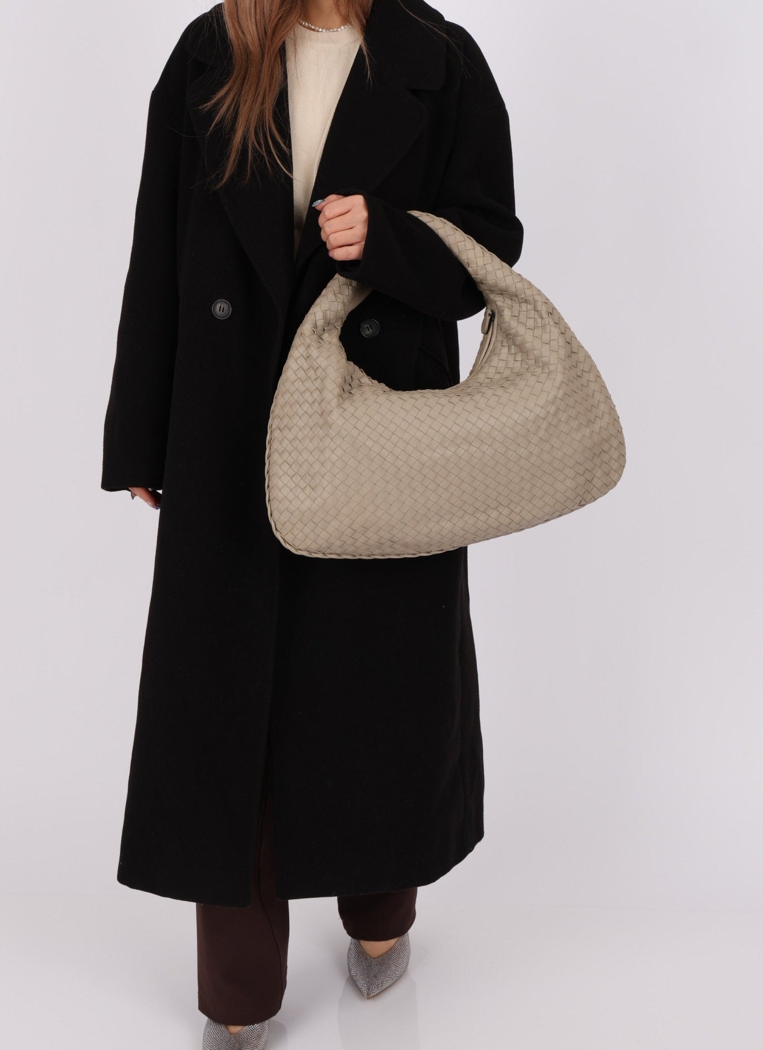 Bottega Veneta Stone Intrecciato Medium Hobo - FashioNica
