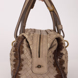 Bottega Veneta Taupe Intrecciato Mini Boston Bag - FashioNica