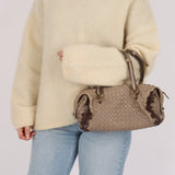 Bottega Veneta Taupe Intrecciato Mini Boston Bag - FashioNica