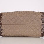 Bottega Veneta Taupe Intrecciato Mini Boston Bag - FashioNica